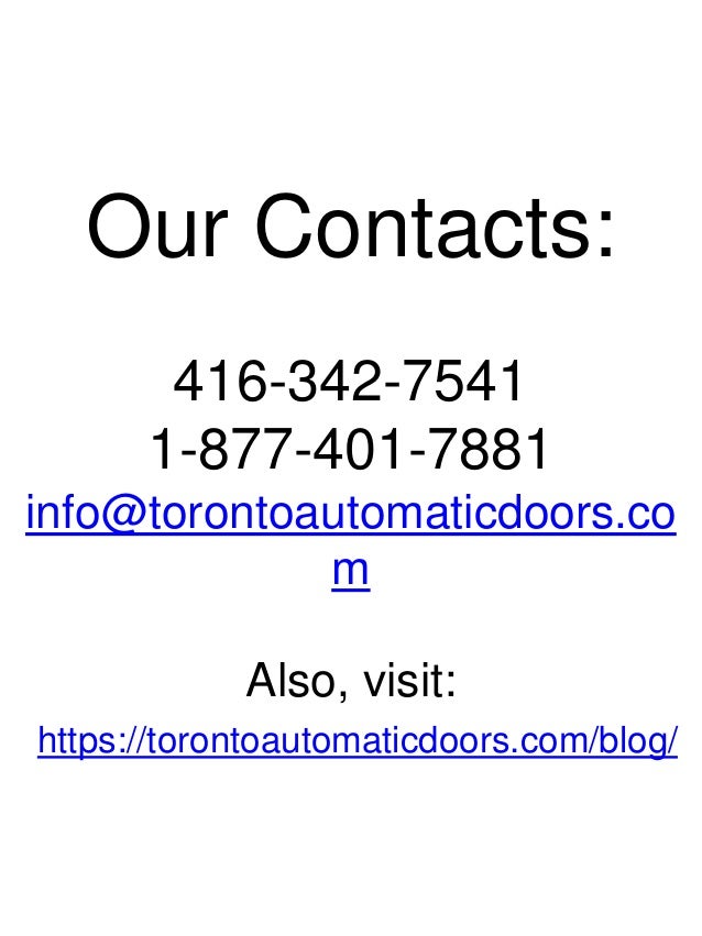 Electronic Commercial Door Locks Toronto