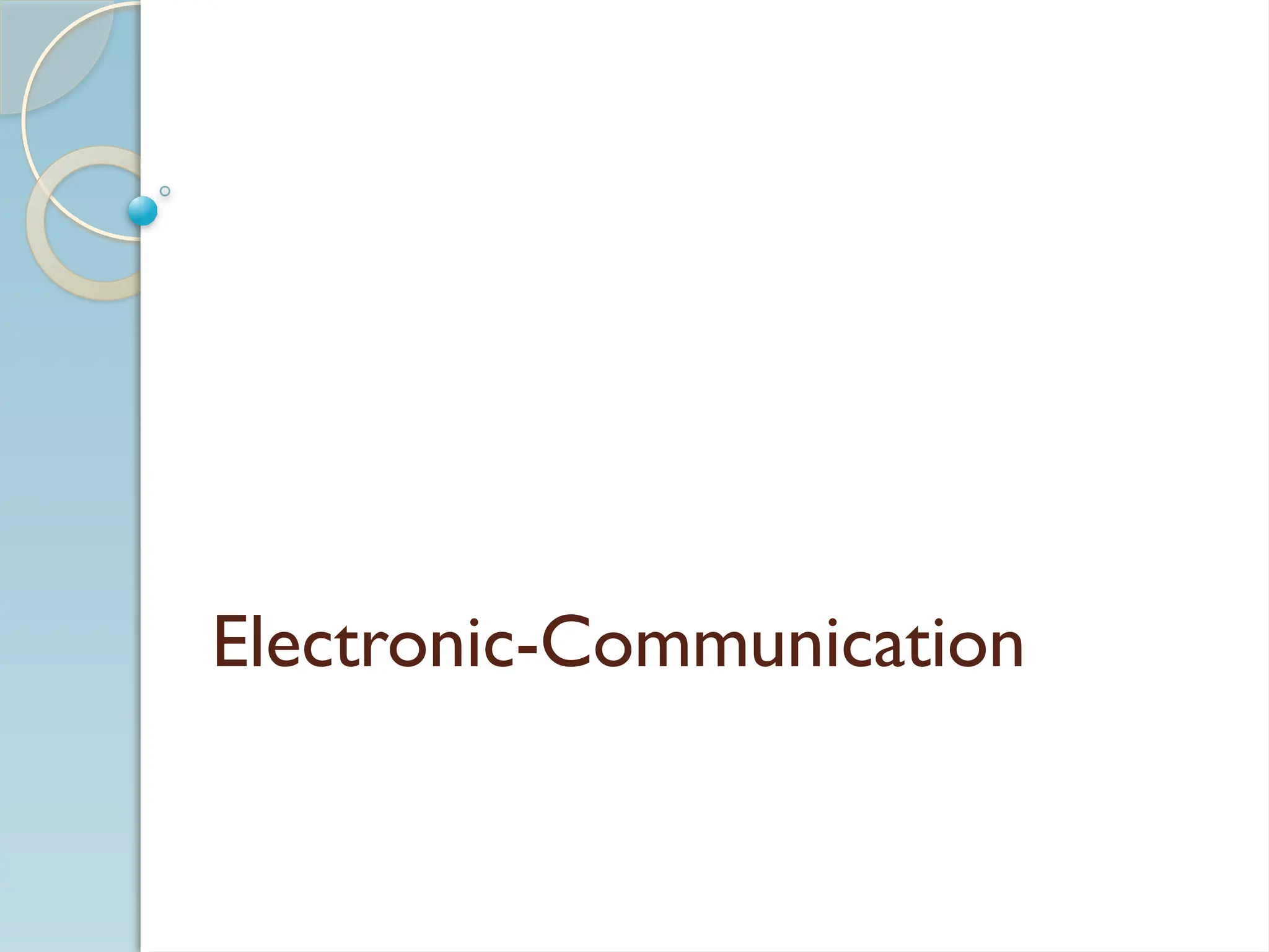 Electronic-Communication
 