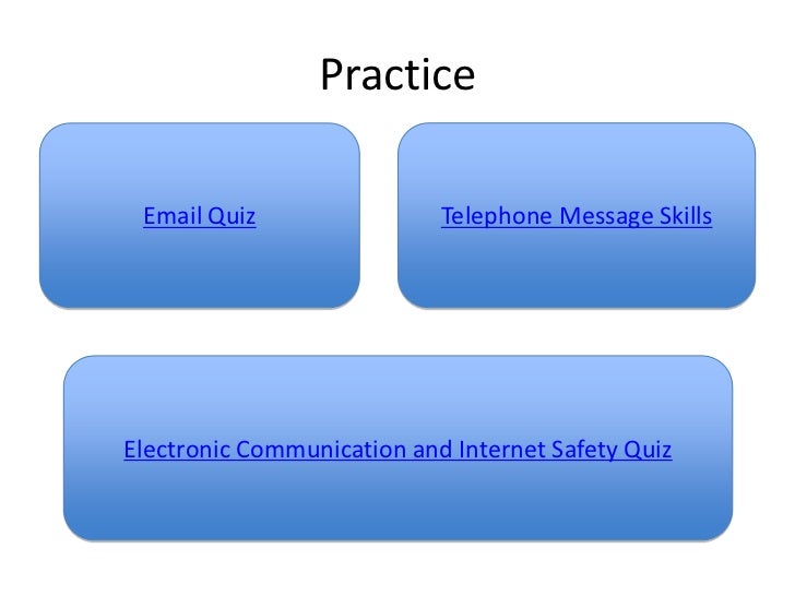 Electronic communication skills