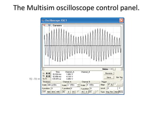The Multisim oscilloscope control panel.