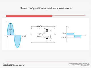 Robert L. Boylestad
Electronic Devices and Circuit Theory, 9e
Copyright ©2006 by Pearson Education, Inc.
Upper Saddle River, New Jersey 07458
All rights reserved.
Same configuration to produce square -wave
 