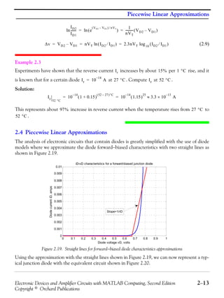 Electronic devices and amplifier circuits (with matlab computing) 2nd ...