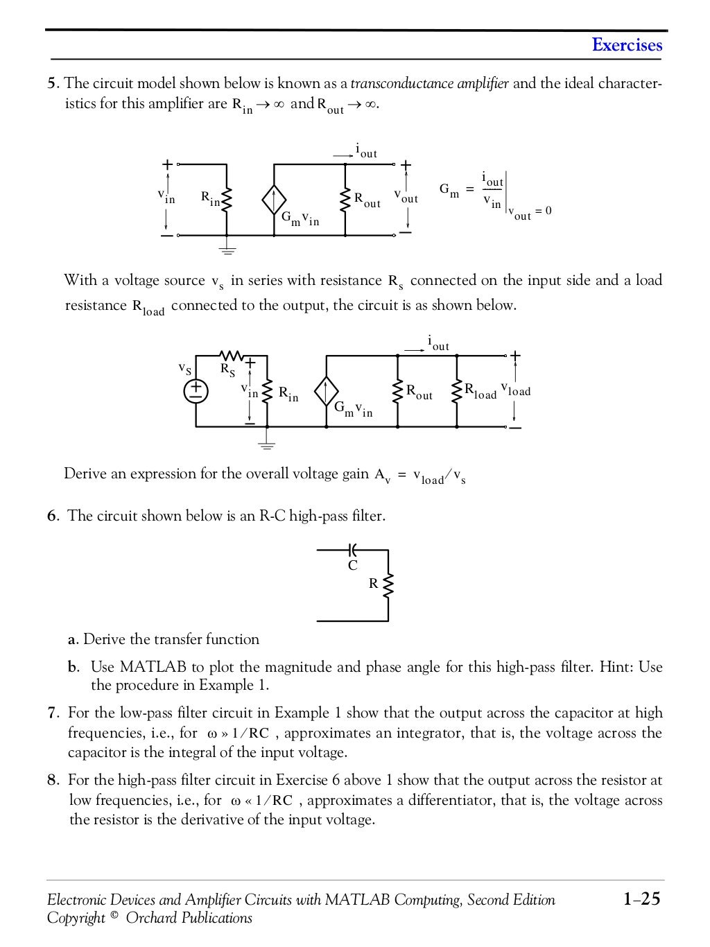 Electronic devices and amplifier circuits (with matlab computing) 2nd…