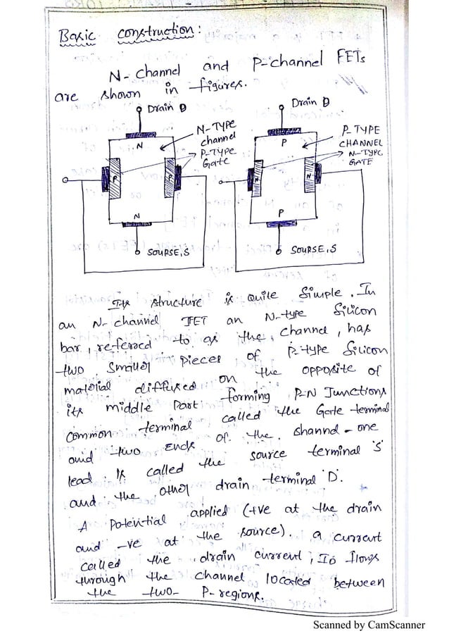 Electronic devices and circuits JFET notes prepared by S S Kiran PDF