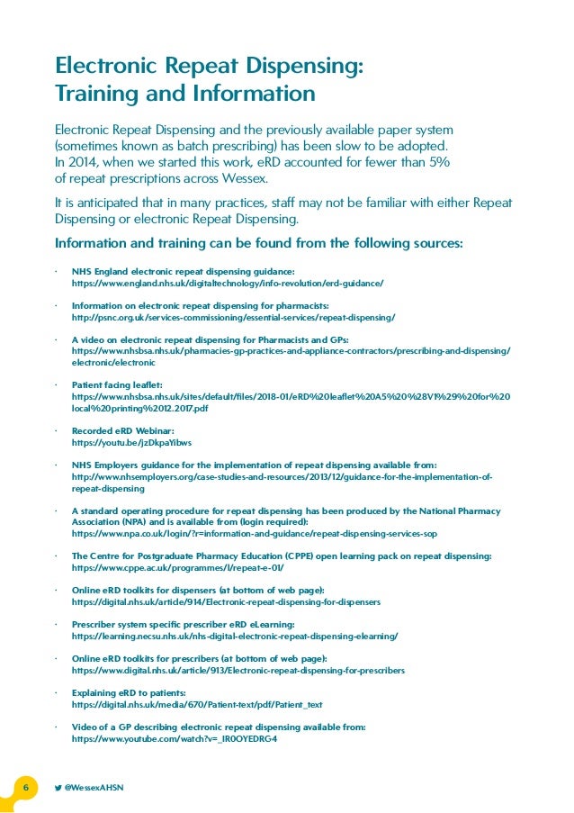 Electronic Repeat Dispensing Handbook Electronic Repeat Dispensing Handbook
