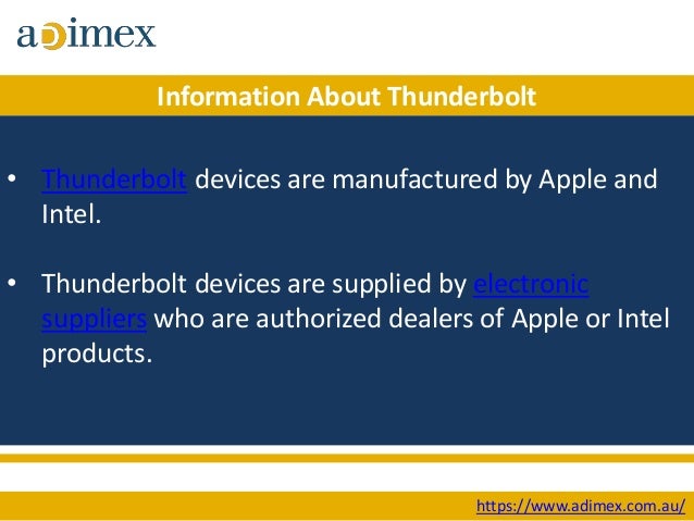 Electronic distributors supplying thunderbolt devices