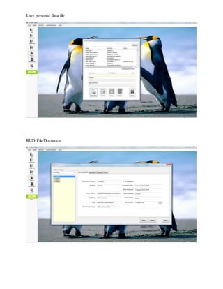 User personal data file
RUD File/Document
 