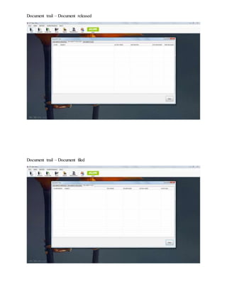 Document trail – Document released
Document trail – Document filed
 