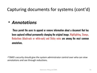 Implementing Electronic Filling with Integrated Document Management ...