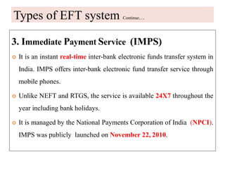 Electronic fund transfer system | PPTX