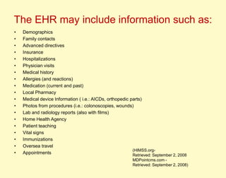 Electronic Health Record Tesc 2008 Egenton
