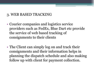 Electronic intermediaries & e enabled logistic management & tracking ...