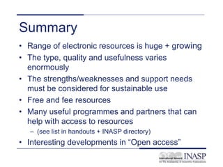 Electronic library and information resources | PPT