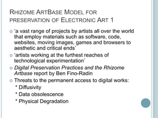 Artbase Electronic literature and its place in digital library | PPTX