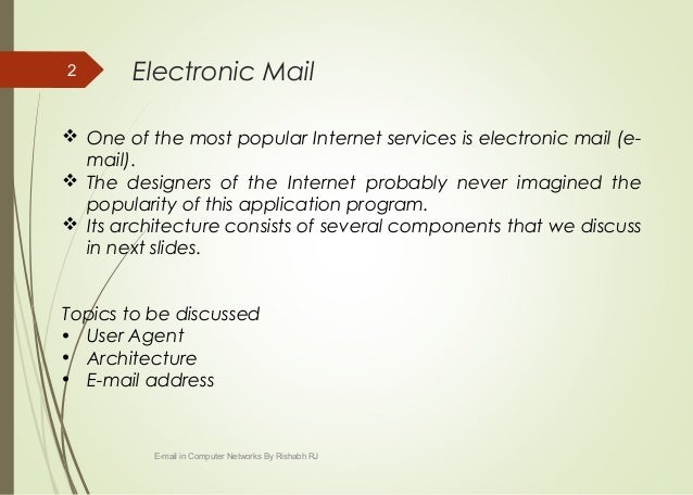Electronic mail - Computer networks