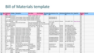 Bill of Materials template
 