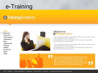 e-Training
 