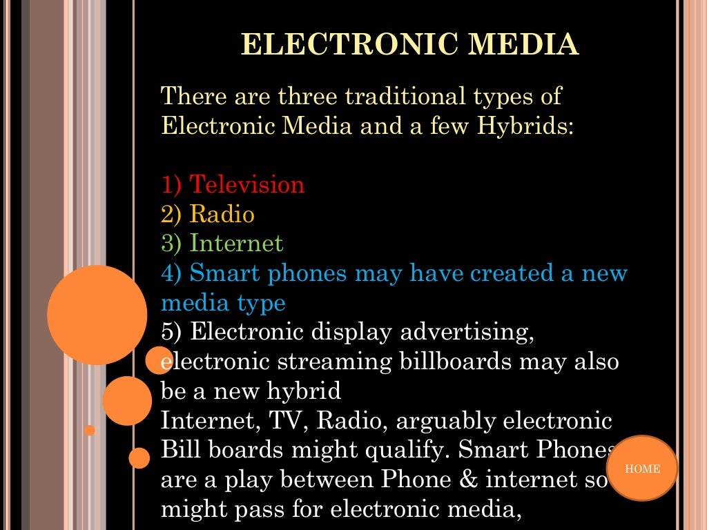 presentation on electronic media
