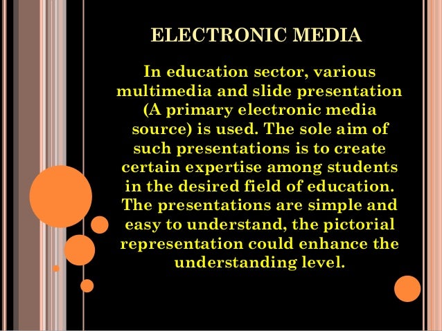 presentation on electronic media