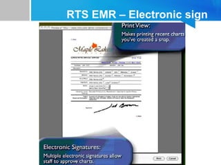 RTS EMR – Electronic sign
 