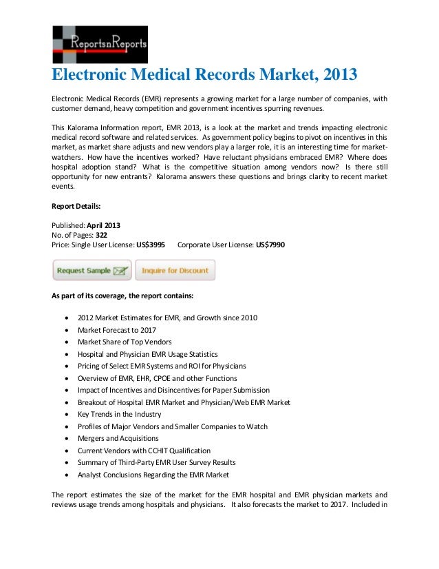 Electronic Medical Records Market Share Growth Size 2021 Electronic Medical Records Market Share Growth Size 2021
