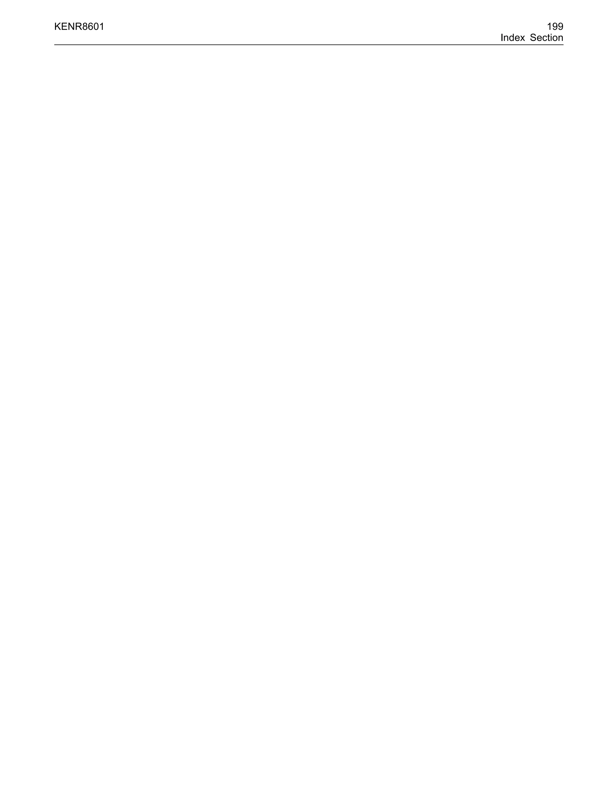 KENR8601 199
Index Section
 