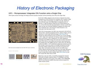 History of Electronic Packaging




15
 