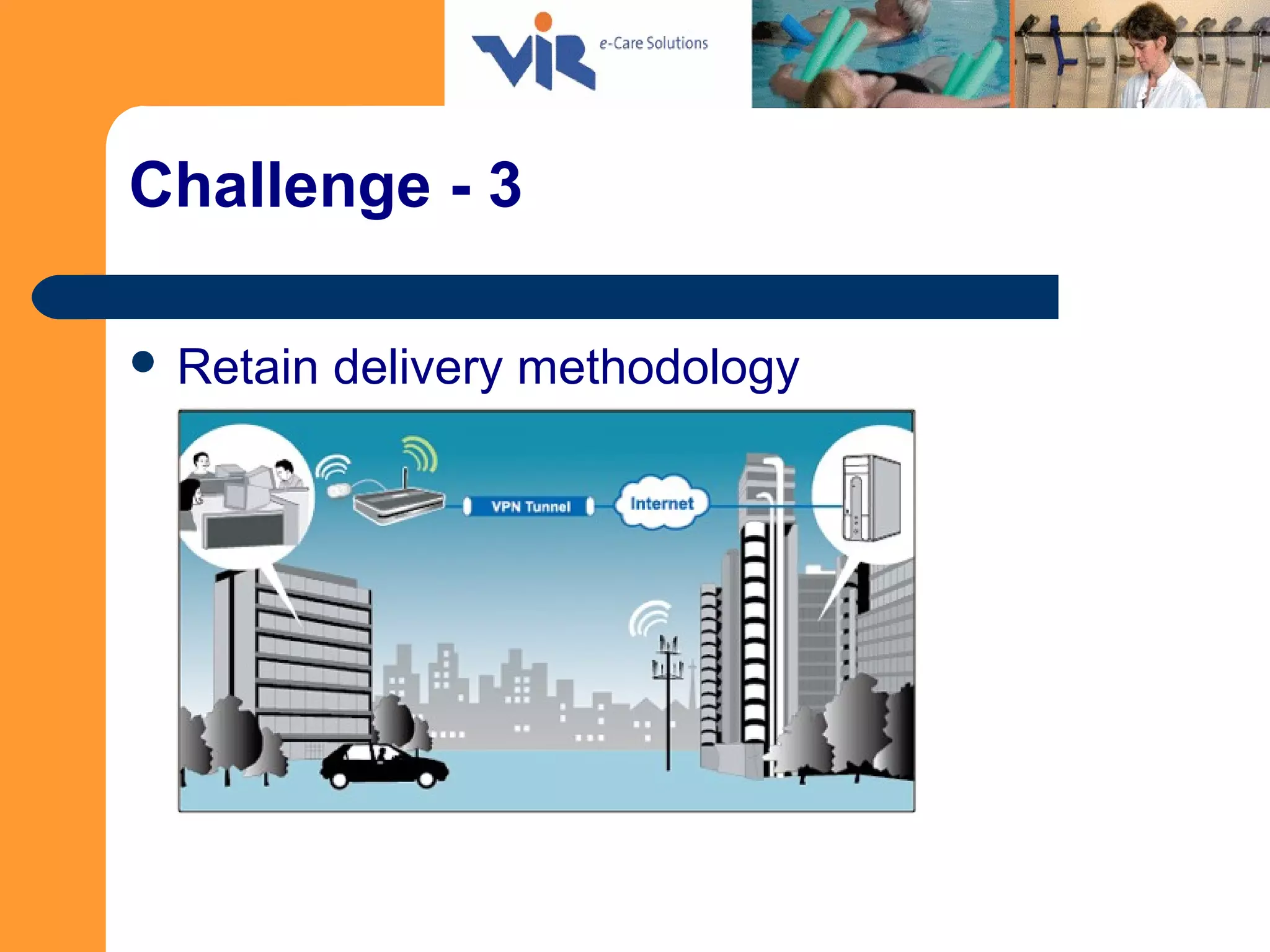 Challenge - 3
 Retain delivery methodology
 