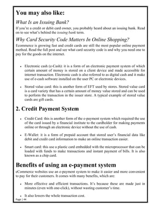Electronic payments.pdf Notes for students | PDF