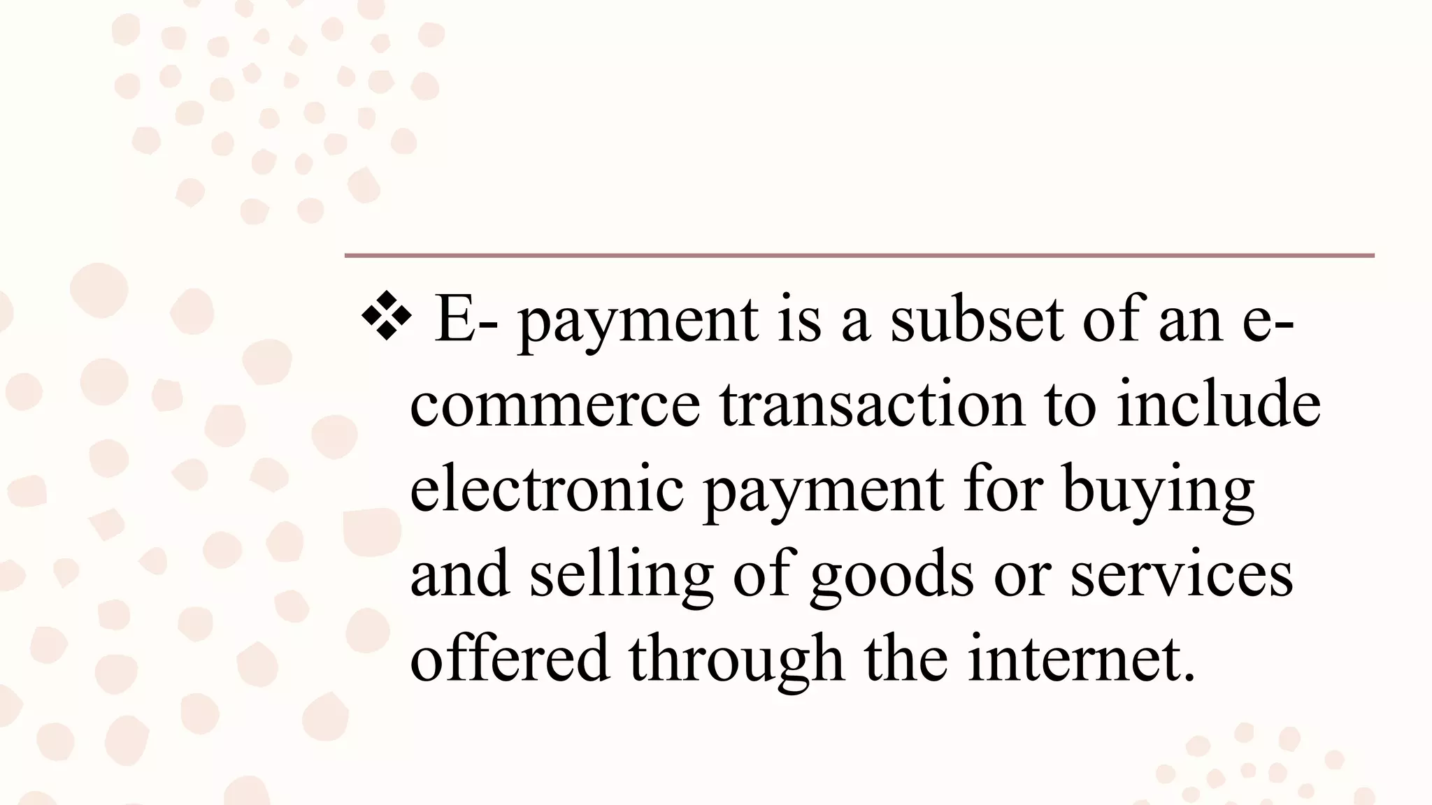 Electronic payment system | PPT