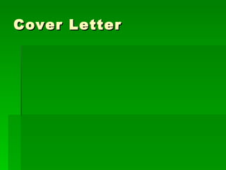 Cover Letter 