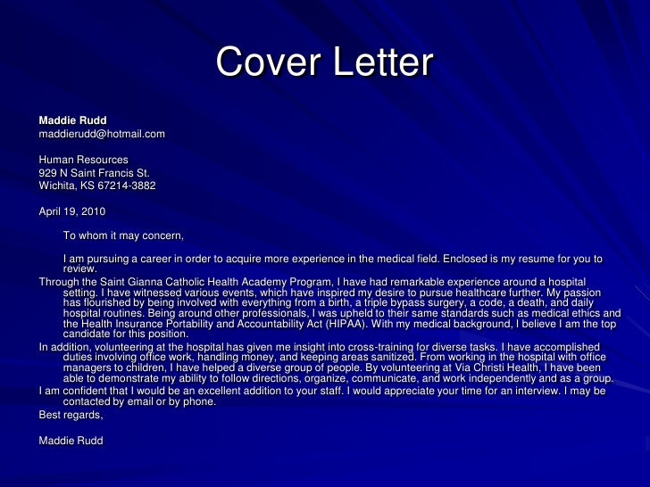 cover letter for pediatric nurse