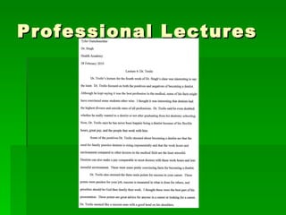 Professional Lectures 