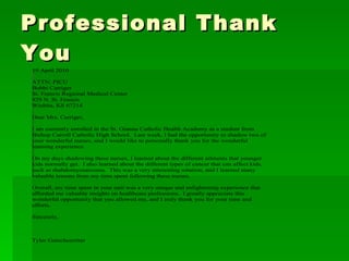 Professional Thank You 