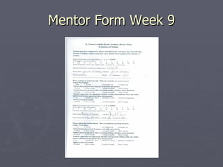 Mentor Form Week 9 