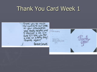 Thank You Card Week 1 