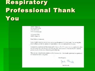 Respiratory Professional Thank You 