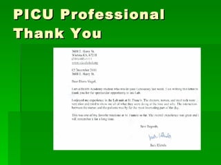 PICU Professional Thank You 
