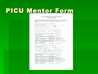 PICU Mentor Form 