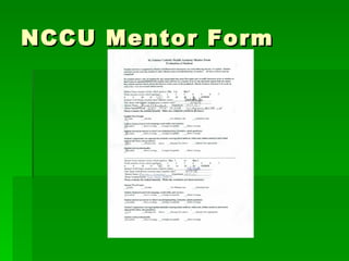 NCCU Mentor Form 
