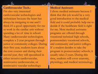 Classroom ActivitiesSome of the activities students do in class are making thank you cards, learning about blood pressure, reflexes, and where to take a pulse. 
