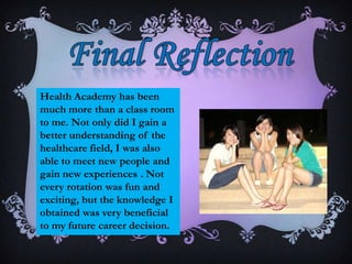 Pharmacy:I’m very interested in is pharmacy because I like how some of the settings are very small and comfortable and the tasks of a pharmacists is not as demanding as some of the other health professions. In order to become a pharmacist, one must earn a Pharm. D. degree through a college or a school of pharmacy. Before being admitted into the Pharm. D program, one must completed at least 2 years of specific professional study that includes courses in mathematics, chemistry, biology, physics, humanities and social sciencesPhysician Assistant:I am interested in physician assistants because there is more interactions with the patients and it is like a nurse but I would have my own doctor to report to. In order to become a PA, one must already have a college degree and some work experience related to the healthcare field. The admissions requirements to enter to a PA program vary; however, many applicants already have prior experience as registered nurses, emergency medical technicians, and paramedics. PA education usually takes 2 years for a full time students. 