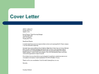 Cover Letter 
