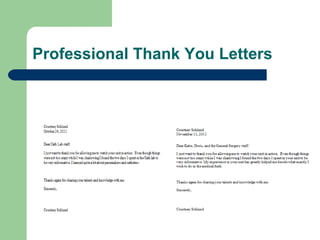 Professional Thank You Letters 