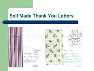 Self Made Thank You Letters  