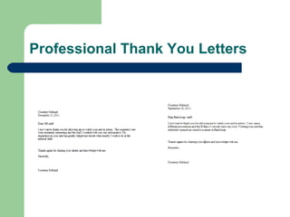 Professional Thank You Letters 