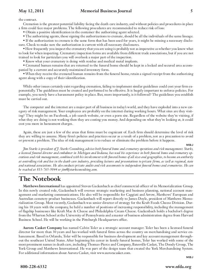 Memorial Business Journal Article