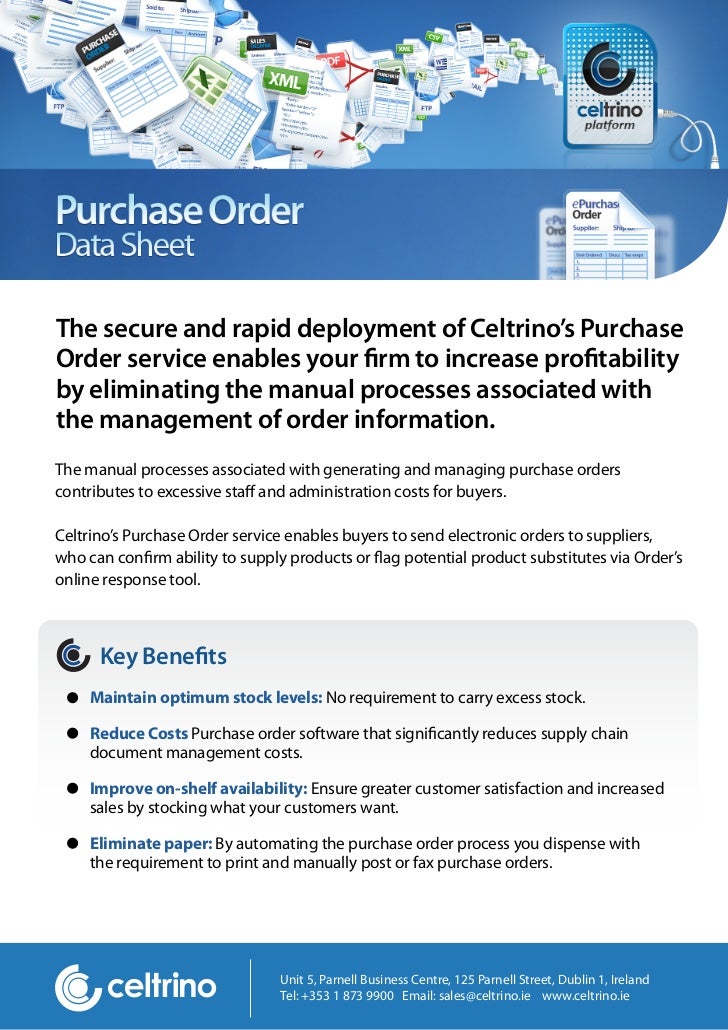 electronic purchase orders eradicate manual process and electronic purchase order