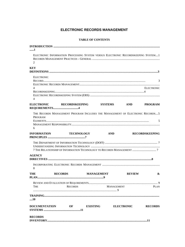 Electronic records management PDF