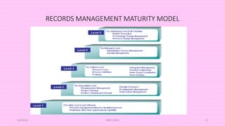 RECORDS MANAGEMENT MATURITY MODEL
5/8/2024 ERM-13933 17
 